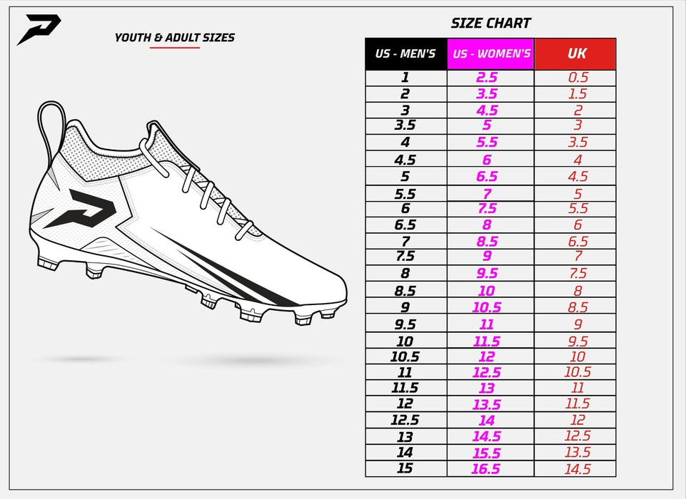 Velocity 3.0: Youth Football Cleats - Black