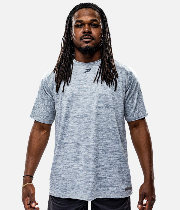 Quantum Lite Raglan Performance Tee - Heather Grey