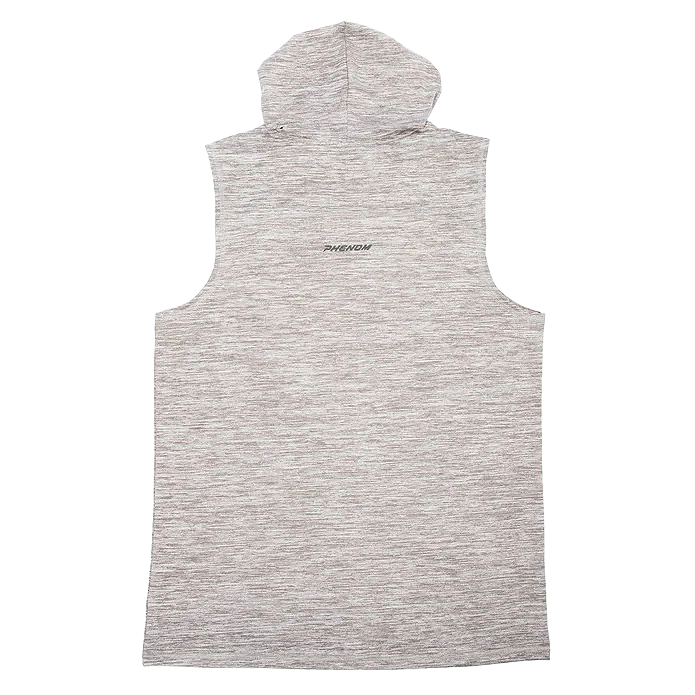 Quantum Lite Performance Raglan Sleeveless Hoodie - Heather Grey