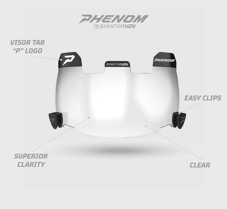 Clear Football Visor - QVZN 1.0 by Phenom Elite