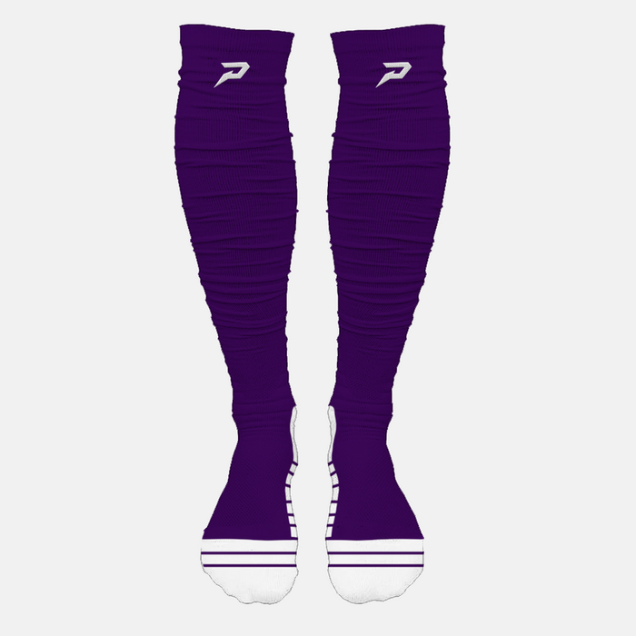 Quantum Knit: Extra Long Padded Scrunch Socks - Purple