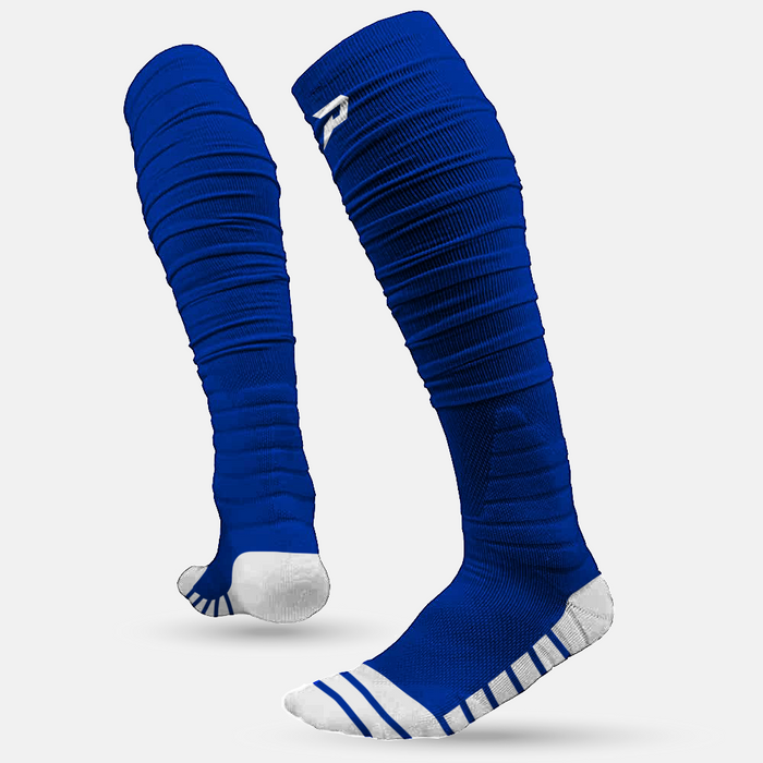 Quantum Knit: Extra Long Padded Scrunch Socks - Royal Blue